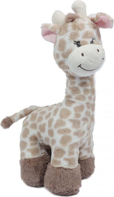 Pia Soft Toys Knuffeldier Giraffe - zachte pluche stof - lichtbruin - kwaliteit knuffels - 36 cm - liggend