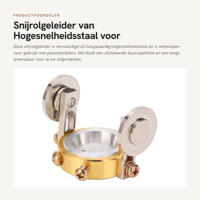 Dailygoods- Snijrolgeleider Hoogteverstelbaar 22-45 Mm - Gelede Wiel - Snelstaal - Corrosiebestendig - Perfecte Vervanging - Duurzaam - Snijwiel