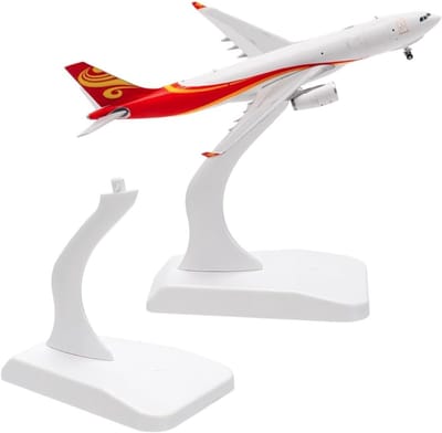 Universele Model Vliegtuig Display Stand voor Plastic Bouwblokken en Miniatuur Vliegtuigen - Wit en Sterk Ontwerp voor Stabiele Presentatie