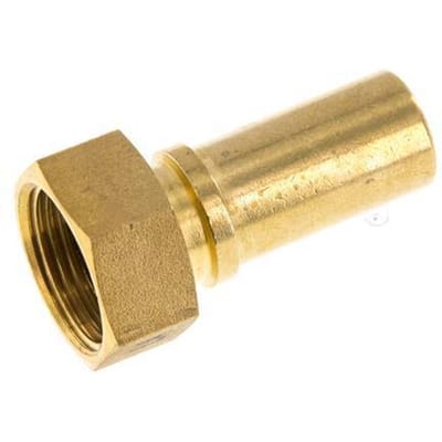 19 Mm (3/4'') En G3/4'' Messing Slangpilaar Unie Moer Vlakke Afdichting Polyurethaan Veiligheidskragen EN 14420-5 (DIN 2817)