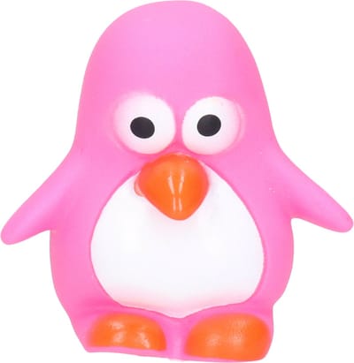 Rubber badeendje/pinguin - Classic roze - badkamer fun artikelen - 6 cm - kunststof - water speelgoed