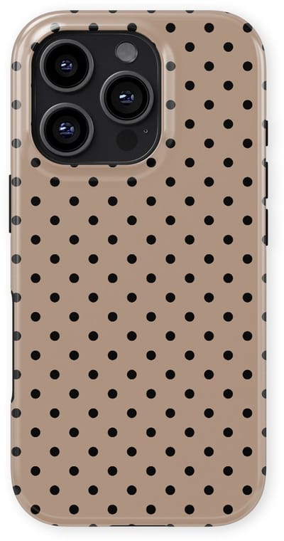 Polka Dots Hoesje geschikt voor iPhone 16 Pro | Geschikt Voor Mag | Stippen Design Backcover geschikt voor iPhone 16 Pro Cocoa Noir