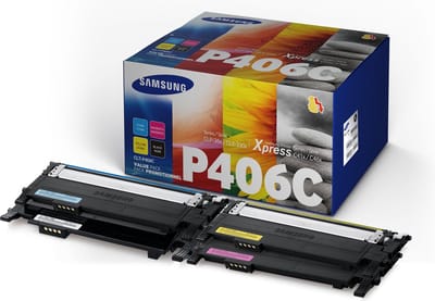 SAMSUNG CLT-P406C/ELS toner zwart en kleur standard capacity 1-pack Rainbow toner kit (C/M/Y/K)