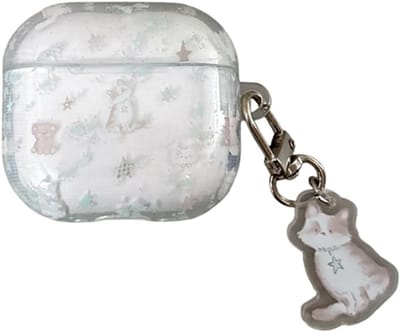 Hoesje voor oordopjes - Beschermhoesje - Draagbare bescherming - Schokbestendig design - Kattenprint