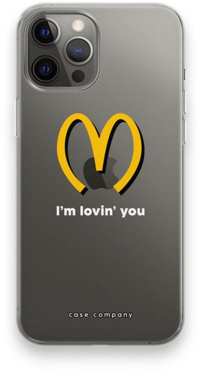 Case Company® - Hoesje geschikt voor iPhone 12 Pro Max hoesje - I'm lovin' you - Soft Cover Telefoonhoesje - Bescherming aan alle Kanten en Schermrand