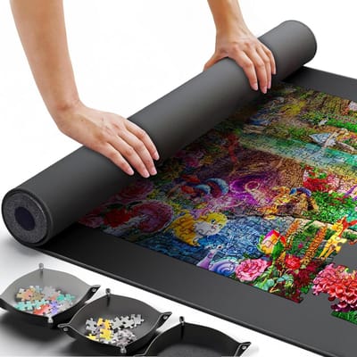 Grote Puzzelmat Oprolbaar voor Legpuzzels tot 3000 Stuks met Dienbladen