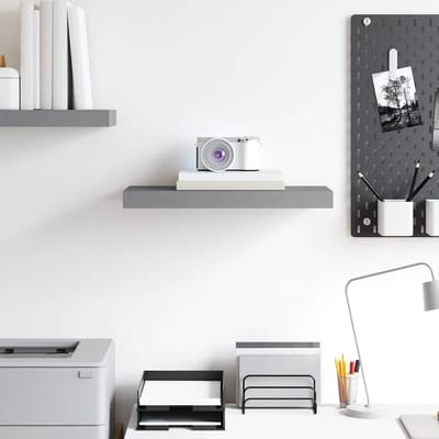 vidaXL - Wandschap - zwevend - 50x23,5x3,8 - cm - MDF - grijs