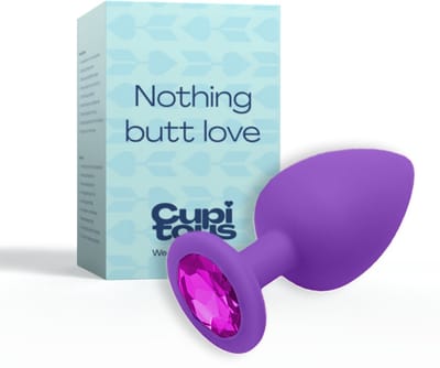 Cupitoys® Siliconen buttplug - Diamant paars - Small - Sex toys voor vrouwen - Sex toys voor mannen - Buttplugs