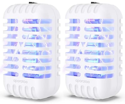 Elektrische Insectenverdelger Set (2 Stuks) – 1000V UV Muggenlamp & Vliegenval voor Stopcontact – Groot Bereik & Veilig