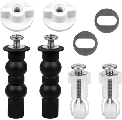 Dailygoods- Toiletzitting Softclose - Bevestigingsset - Expansiebouten - Universeel - Topfixscharnier - Roestvrijstalen Schroeven - Kunststof Moeren - Toiletdeksel