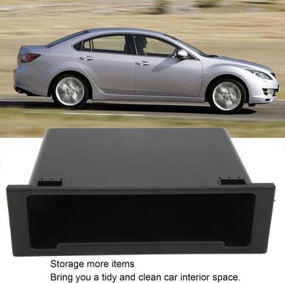 Audio Radio Opslagbox - Dashboard Organisator - Auto Interieur - Eenvoudige Installatie - 18 x 15 x 6 cm - Zwart