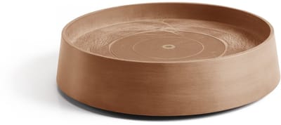 Ecopots Saucer Wheels Oslo - Terra - Ø41 x H9,5 cm - Ronde terrakleurige onderschotel op wielen met waterreservoir