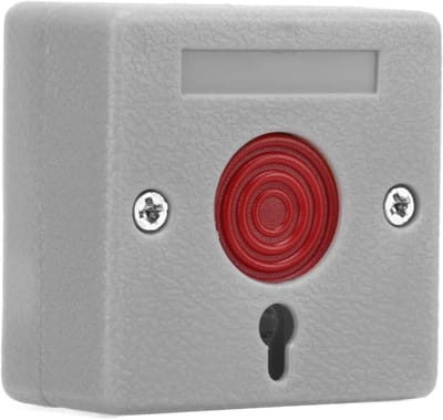 Noodpaniekknop - Alarmknop Hulp - Veiligheid Verpleeghuis - Duurzaam ABS Materiaal - 6x6x2 cm - Wit
