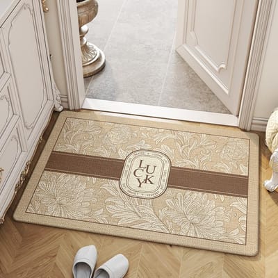 Amerikaanse Voordeur Vloermatten, Huishoudelijke Entree Deur Modder en Zand Schrapende Verwijderingsmatten, Slijtvast, Vuilafstotend, Antislip Matten 50*80cm white