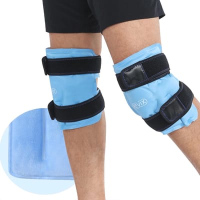 Herbruikbare IJspakketten voor Knieblessures - Koude Compressie Set van Twee met Pluche Hoes