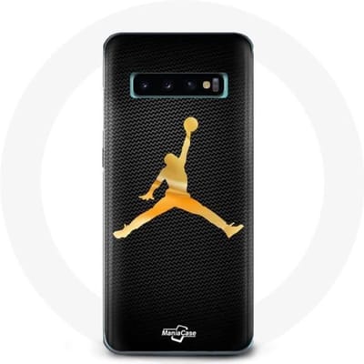 Coque pour Samsung Galaxy s10 plus Air michael jordan logo jaune