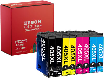 8-pack | Geschikt voor Epson 405XL inktcartridges - WF-7830DTWF - WF-7840DTWF - WF-3820DWF - WF-4820DWF - WF-4830DTWF