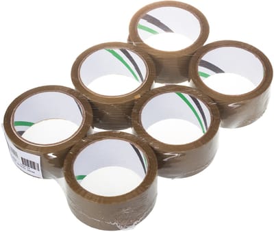 Plakband 6 stuks - verpakkingstape - tape - 48mm x 54m - Bruin