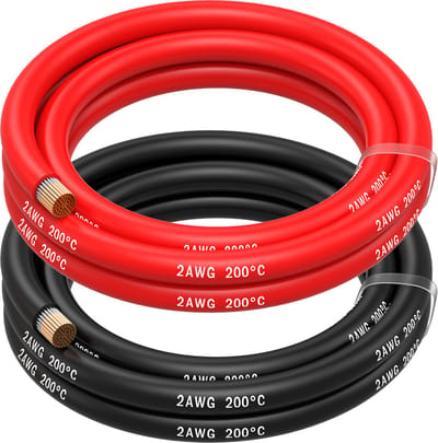 MMOBIEL 2 AWG Siliconen Elektrische Draad - 2 Gauge (33,6mm²) Vertinde Koperkabel - 2 Aparte Draden Rood & Zwart Elk 1,5 m voor Koelkasten, Airconditioners, Autobatterijen, Lasbatterijen