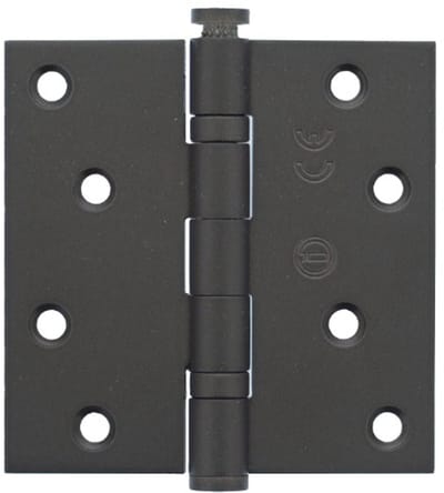 Intersteel Kogellagerscharnier recht 3,5 (89x89x2,5mm) CE inclusief schroeven donker brons