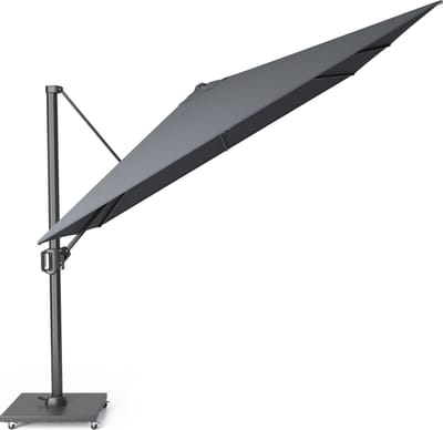 Platinum Sun & Shade – Zweefparasol – Challenger T¹ - 300x300cm – Antraciet – Kantelbaar – 360° Draaibaar – 96% UV protectie