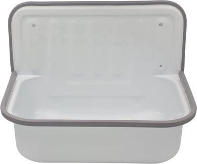 Plieger Uitstortgootsteen - Uitgietbak - Met sifon, plug & ketting - Wit - 50.5cm x 33cm