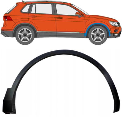 Spatbord sierlijst wielkast voor Volkswagen Tiguan 2016-2024 / Rechts