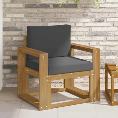 vidaXL - Buitensofa - Polyester - Wit - en - Anthraciet