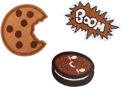 Set Koekje - Snoepgoed - Boom - Strijkapplicatie - Strijkembleem - Iron on - bruin - carnaval