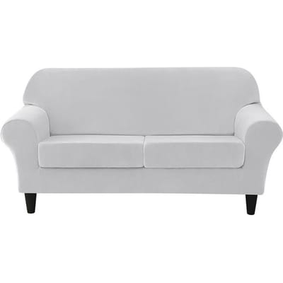 Zachte fluwelen Europese bankhoes met zitkussenhoezen voor woonkamer thuis Spandex stretch fauteuil bank meubelbeschermer 3 seater (183-234cm)