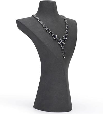 Sieraden Display Standaard - Hanger Buste - Sieraden Tonen - Elegante Kamerdecoratie - 1 Stuk - Grijs