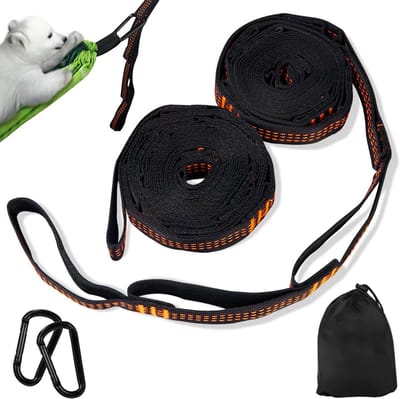 Set van 2 Hangmatsteunen - 3 m x 2.5 cm Hangmatten, Ophangsystemen met 10 Lussen, Bevestiging met 2 Haken + Opbergtas, Schommelaanpassing voor Kamperen, Maximale Steun tot 300 kg