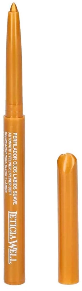 Leticia Well - Goud/Gold/Oro Lippotlood en Oogpotlood draaibaar zacht / Automatic Eyeliner Lipliner Soft - Nummer 33377 - 1 stuks