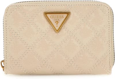 GUESS Portemonnee Giully Zip Around Wallet Almond Beige