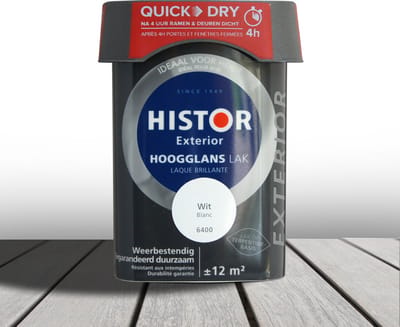 Histor Exterior Lak Hoogglans 0,75 liter - Wit