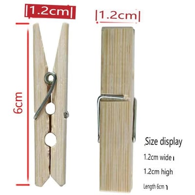 20 stuks Natuurlijke Bamboe Knijpers Fotoclips Wasknijper DIY Bruiloftsfeest Houten Clip Klemmen Knijpers