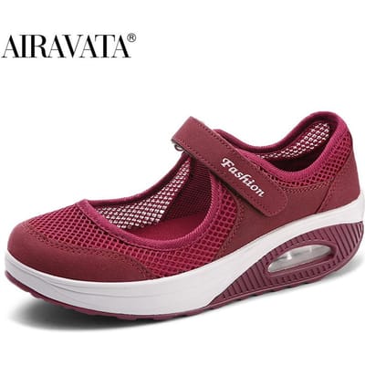 Dames buitensportschoenen Kussen Antislip Mesh Ademend Damessportschoenen 35-42 35 bruin