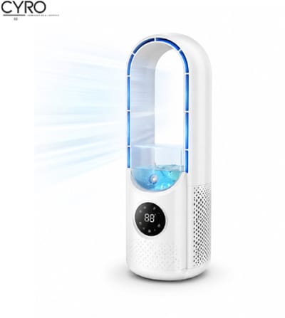 CYRO - Luchtkoeler - Koelventilator - Ventilator - Elektrisch - Kleine Airco - Elektrisch - 6 Snelheden - Airconditioning - Wit