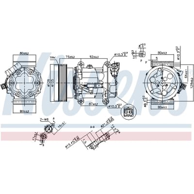 Compressor airconditioning NISSENS 89372