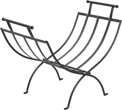 Haardhoutrek - Houtopslag - Buiten opslaan - Voor alle weersomstandigheden - 60 x 35 x 45 cm - Zwart