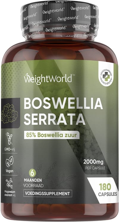 WeightWorld Boswellia Serreta capsules - 2000 mg - 85% Boswellia zuren - 180 vegan Boswellia capsules voor 6 maanden