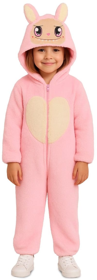 Labubu Onesie Roze Kind Hartje - Maat 116