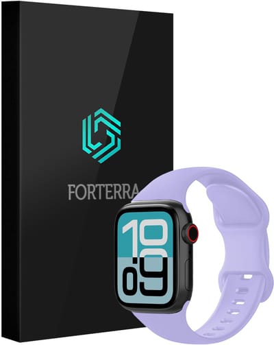 Smartwatchbandje Geschikt voor Apple Watch 1, 2, 3, 4, 5, 6, 7, 8, 9, SE - 38/40/41 mm - Verstelbaar Siliconen Bandje - Violet