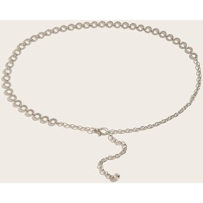 Mode Luxe Vrouwen Strass Riem Vrouwelijke Rij Heldere Bruid Bling Kristal Taille Ketting Riem Strass zilver