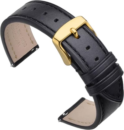 Horlogeband 17-22 mm - Snelsluiting leren band - RVS metalen sluiting - Stijlvolle vervangband - ShopVlot