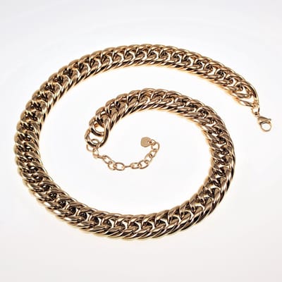 49cm x 13,5mm Gourmet Ketting Dames - Stalen Goud Kleur - Schakelketting