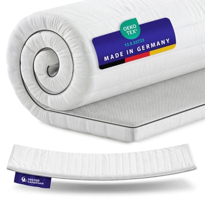 Topper matras 180x200 cm - koudschuim - comfort plus tijk - topdekmatras 180x200 - 5 cm hoog - Stevig