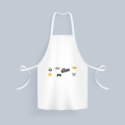 Akyol - games Keukenschort - Gamen - de echte gamers - cadeau voor ieamand die houdt van gamen - verjaardagscadeau - gift - geschenk - 82 bij 71 cm