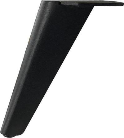 Stalen meubelpoot zwart design 9 bij 4,5 cm en hoogte 16 cm - Set van 4 stuks