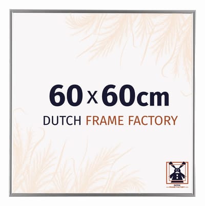 Fotolijst 60x60 cm - Kunststof - Zilver Hoogglans - Easy